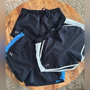 3 Pairs Under Armour Run Athletic Shorts Sz S Small